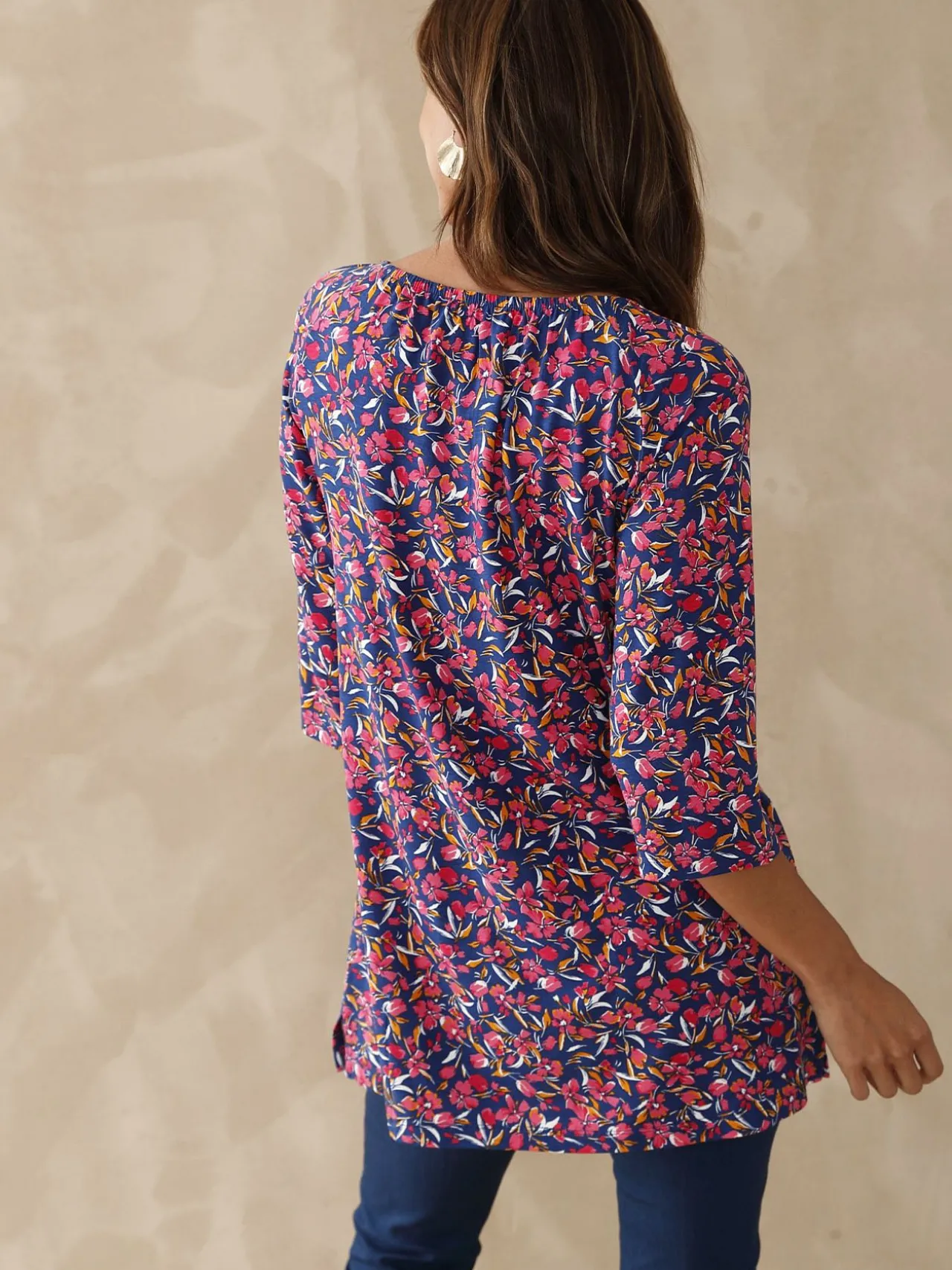 Tee-shirt tunique manches 3/4