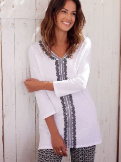 Tee-shirt tunique manches 3/4