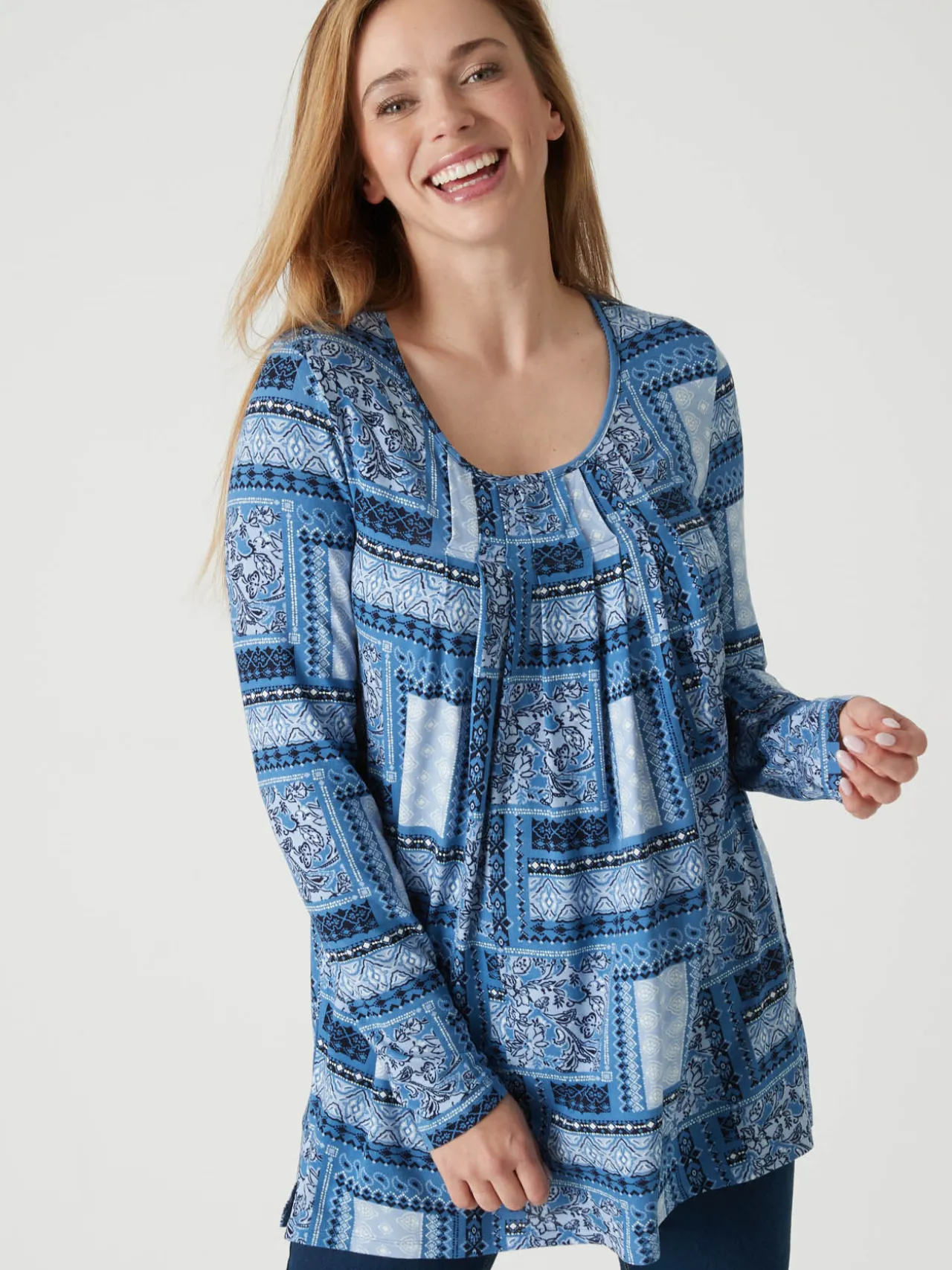 Tee-shirt tunique manches longues