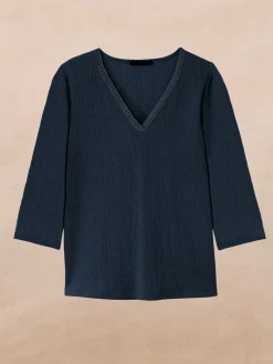 Tee-shirt V galon fantaisie