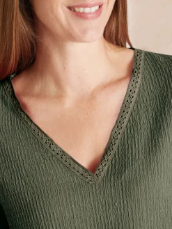 Tee-shirt V galon fantaisie