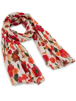 Étole en coton imprimé fleurs