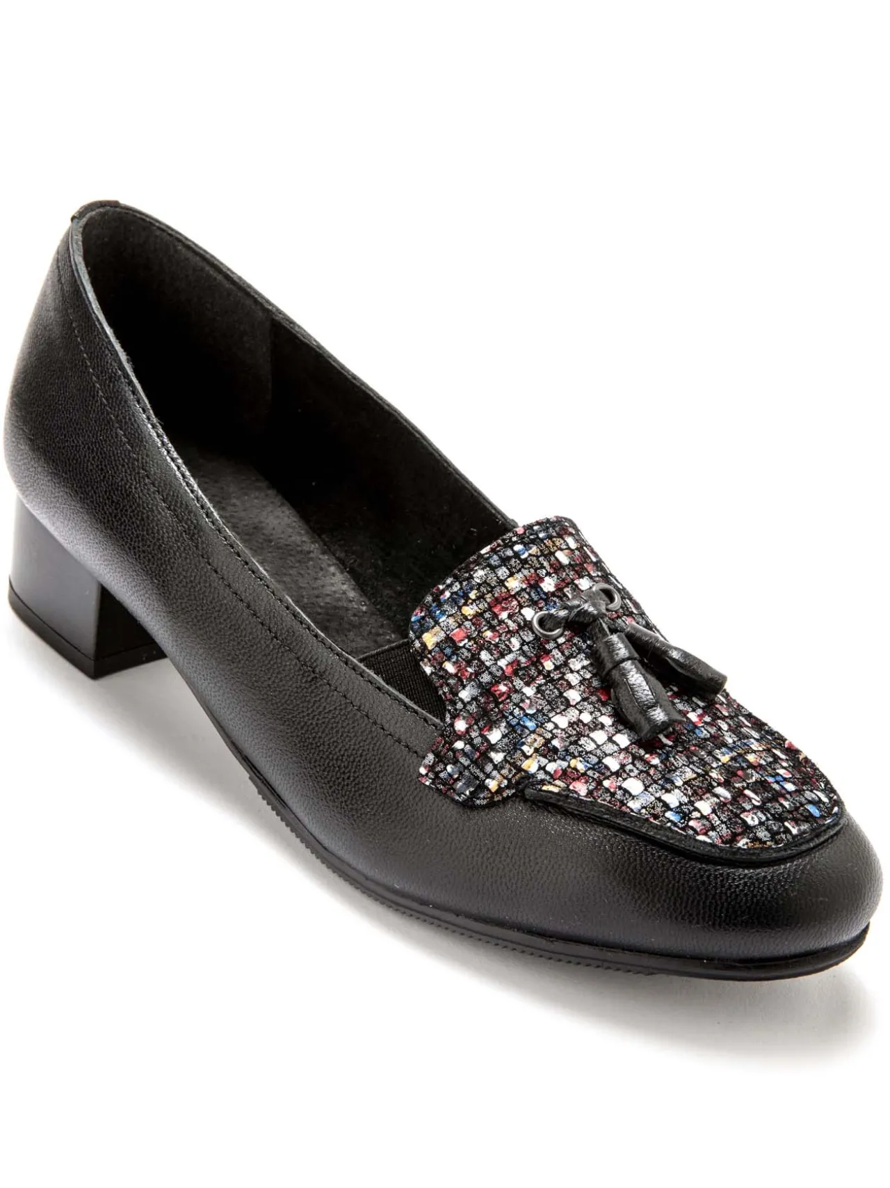 Trotteurs à pompons cuir demi-pointures