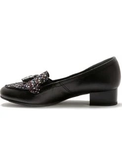 Trotteurs à pompons cuir demi-pointures