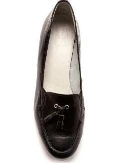 Trotteurs à pompons cuir demi-pointures