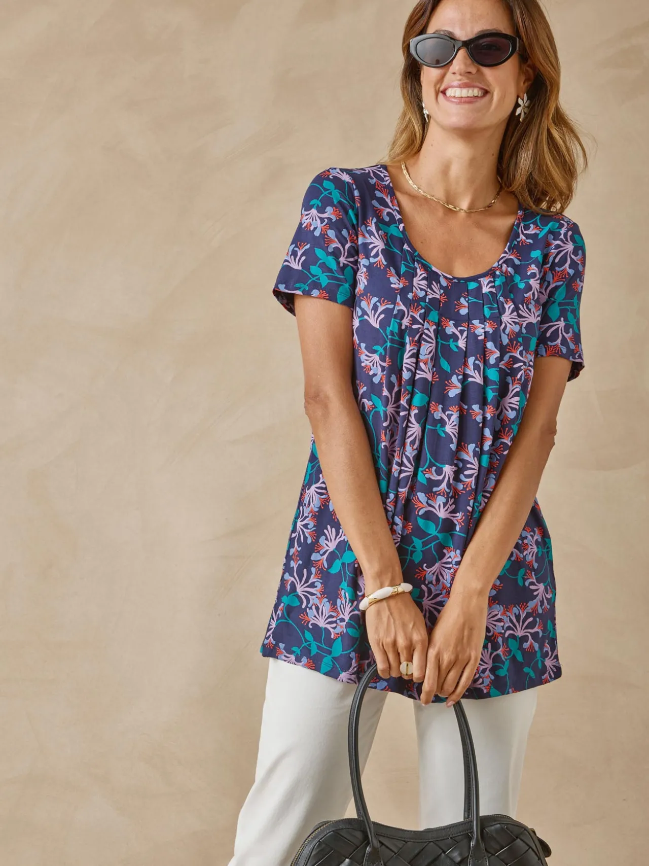 Tunique en maille avec plis d'aisance