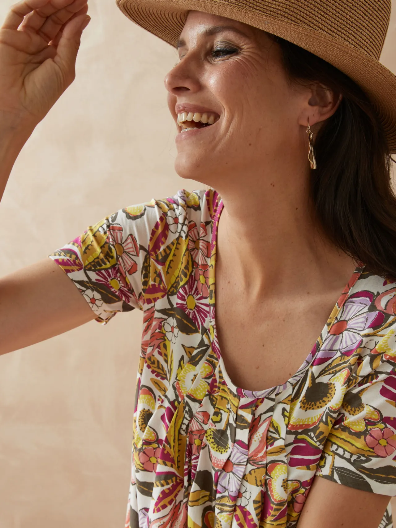 Tunique en maille avec plis d'aisance