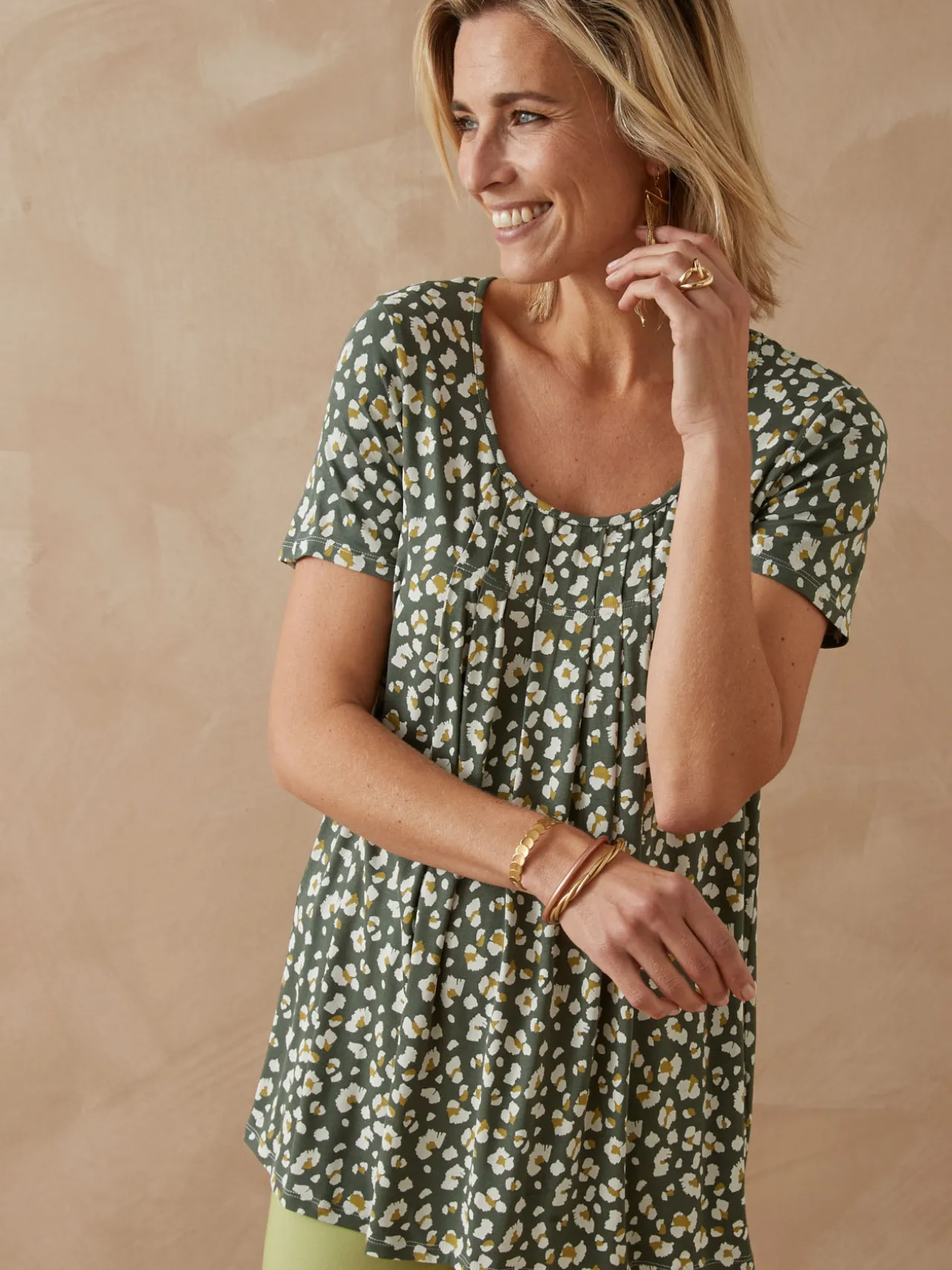 Tunique en maille avec plis d'aisance