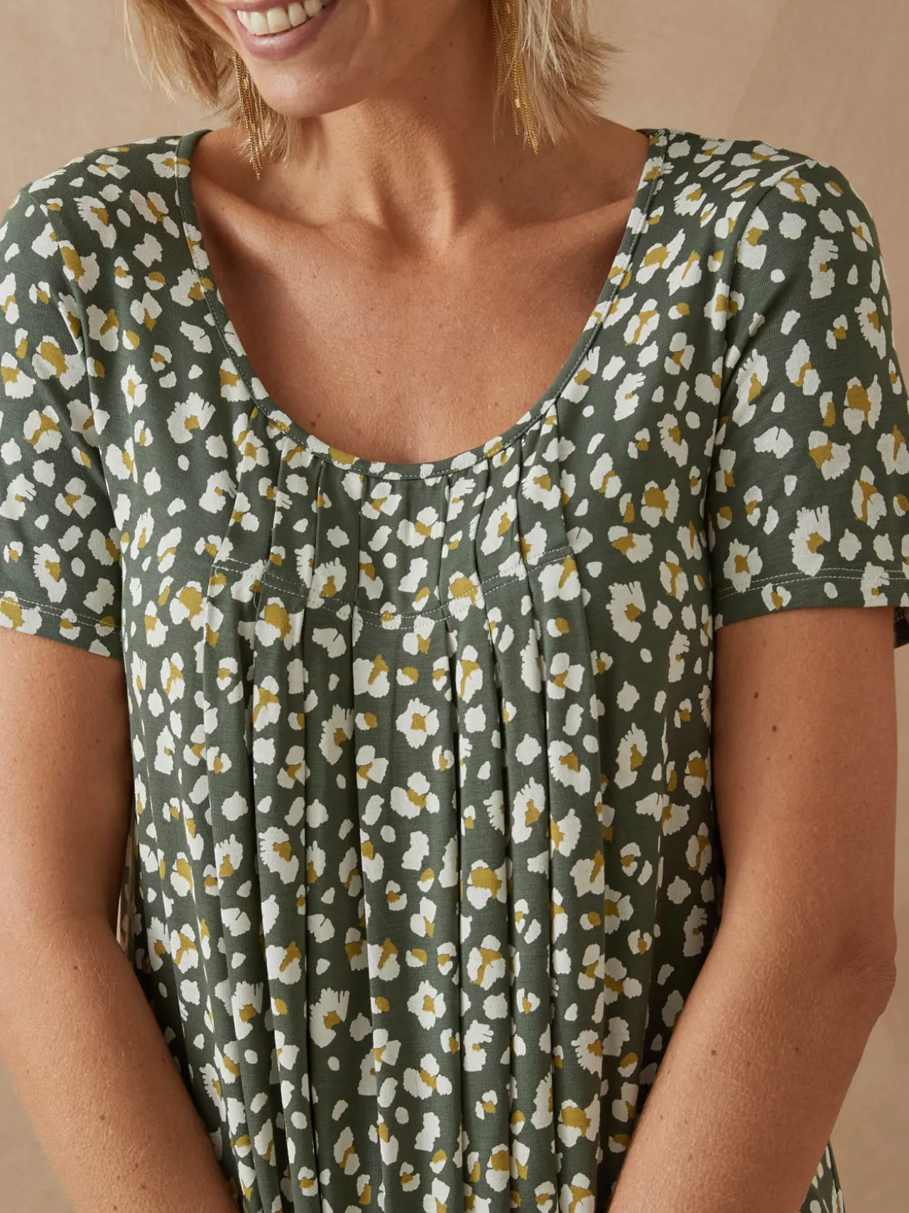 Tunique en maille avec plis d'aisance