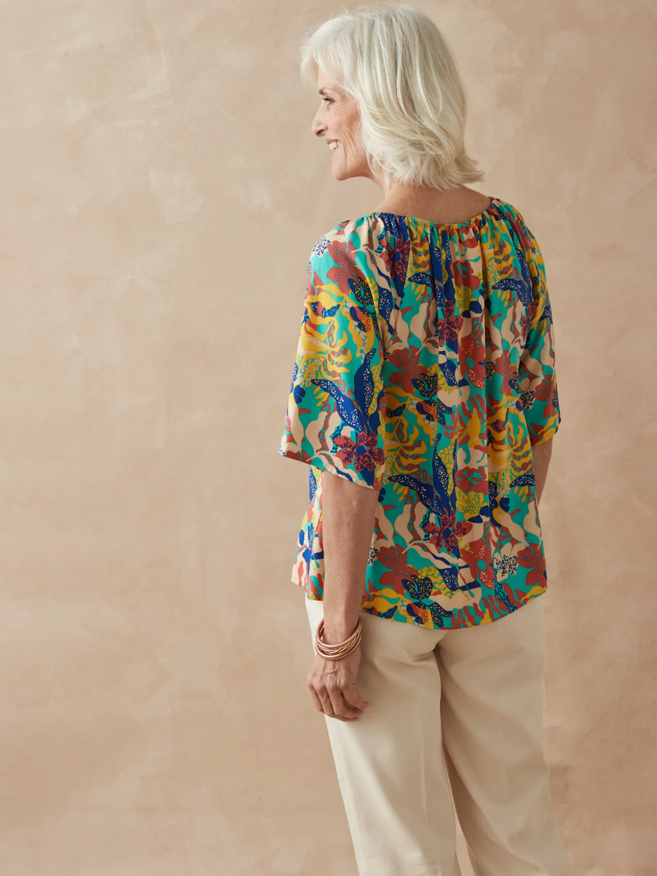 Tunique fluide manches au coude