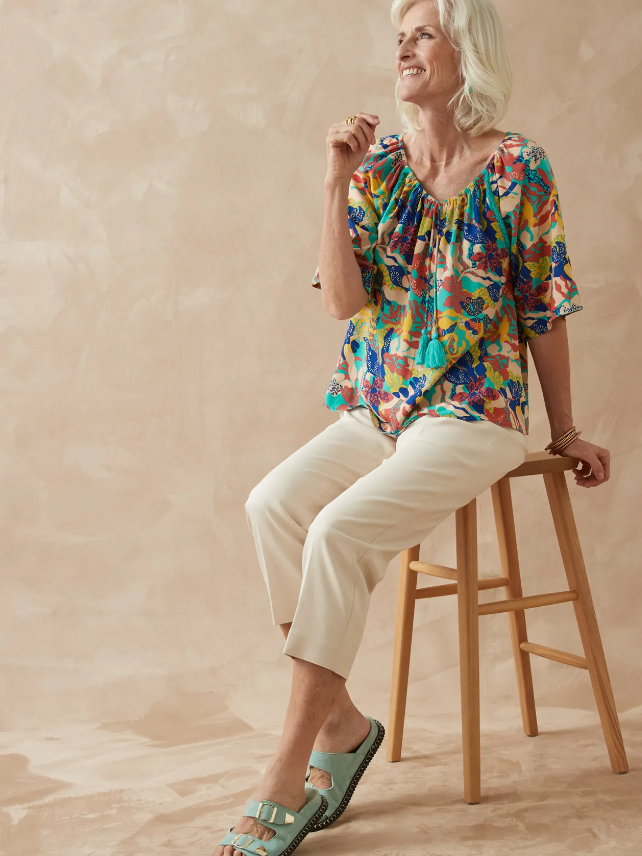 Tunique fluide manches au coude