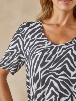 Tunique fluide manches courtes