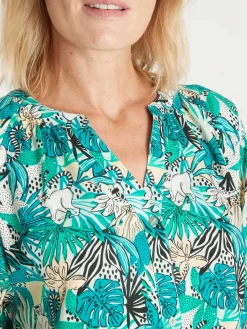 Tunique longue entièrement boutonnée