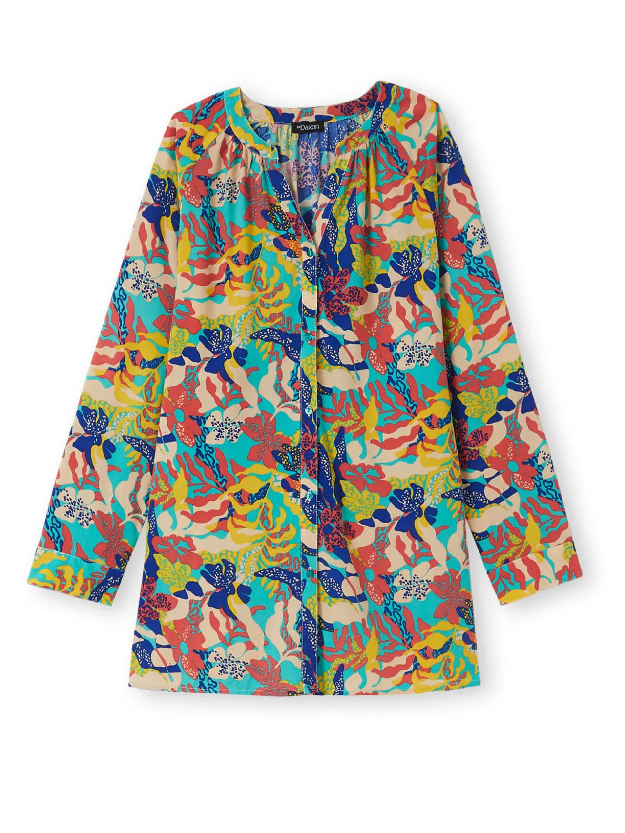 Tunique longue entièrement boutonnée