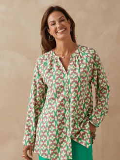 Tunique longue entièrement boutonnée