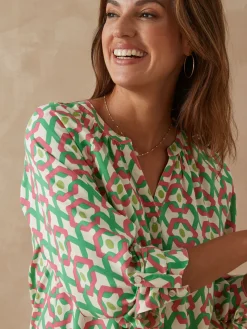 Tunique longue entièrement boutonnée