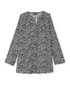 Tunique longue entièrement boutonnée