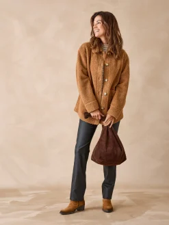 Veste chaude en maille moutonnée