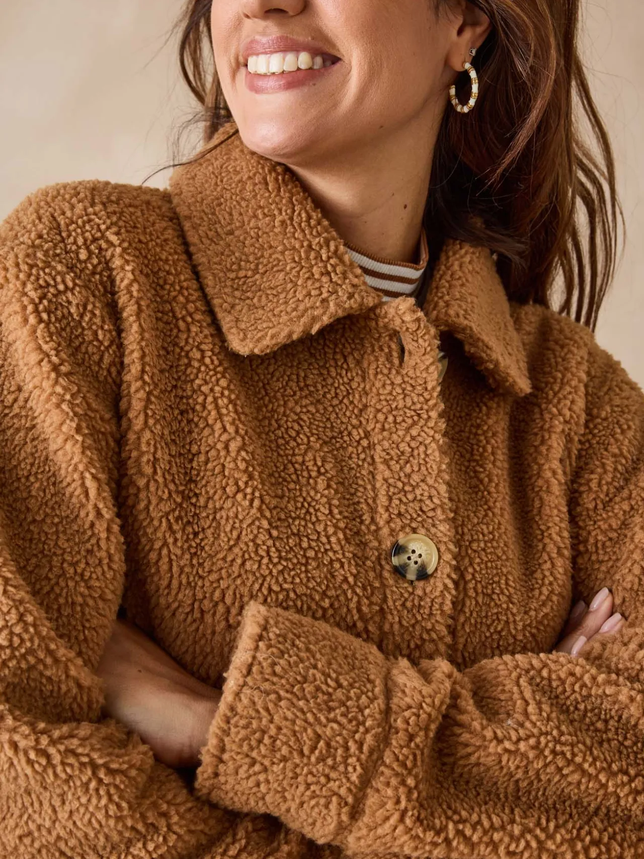 Veste chaude en maille moutonnée