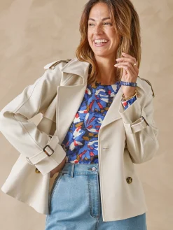 Veste courte style trench