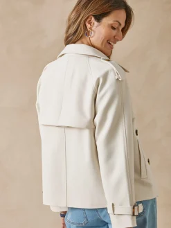 Veste courte style trench