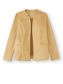 Veste en maille suédine