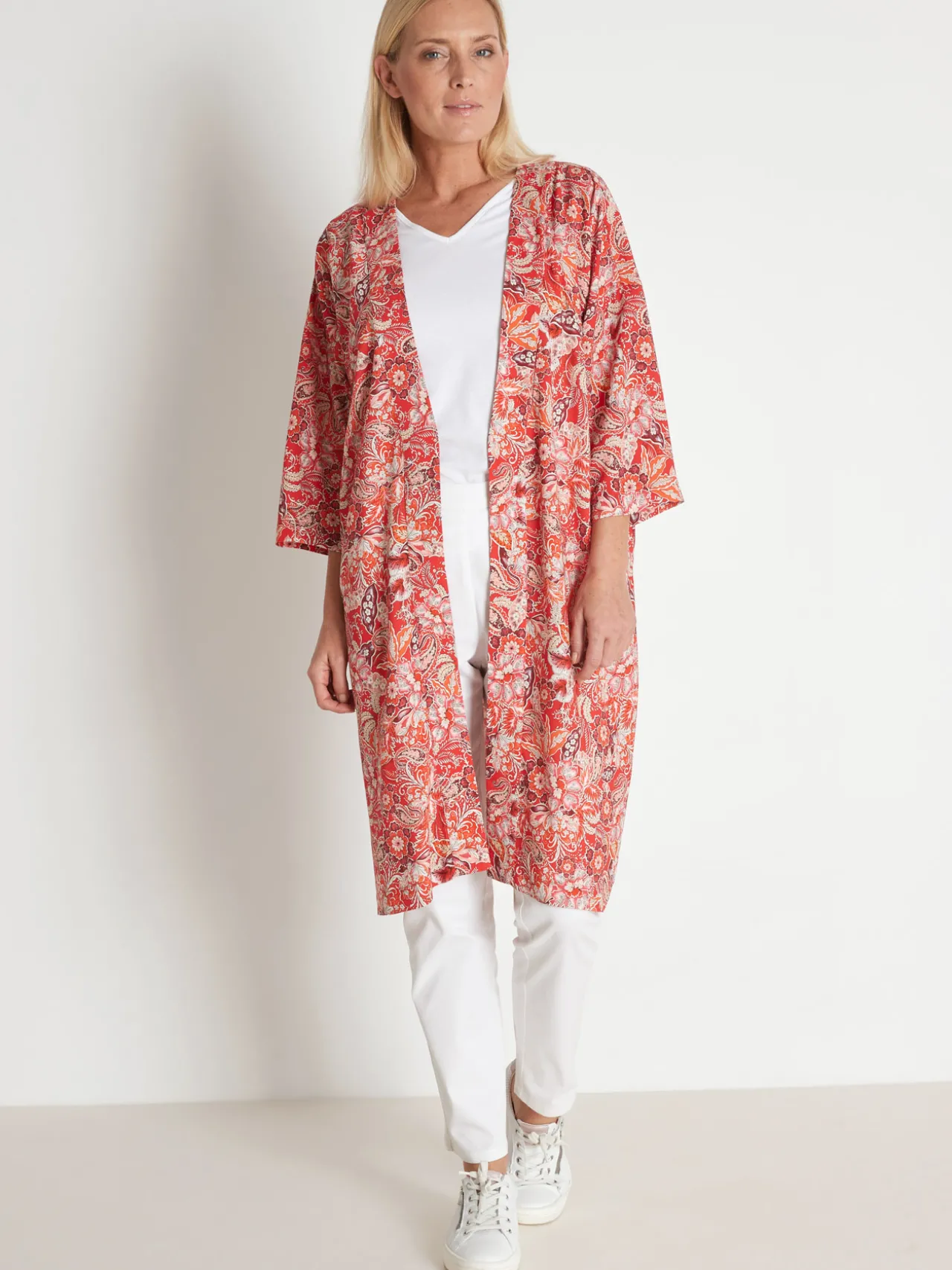 Veste longue forme kimono