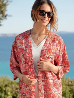 Veste longue forme kimono