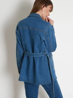 Veste saharienne en denim