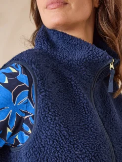 Veste sans manches sherpa moumoute