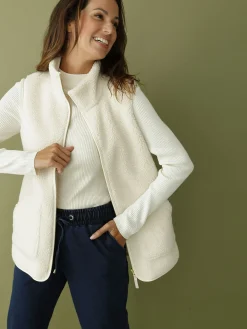 Veste sans manches sherpa moumoute