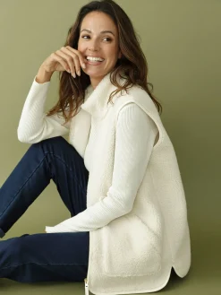 Veste sans manches sherpa moumoute