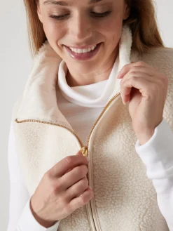 Veste sans manches sherpa moumoute