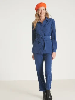 Veste-saharienne en velours côtelé