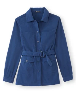 Veste-saharienne en velours côtelé