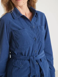 Veste-saharienne en velours côtelé